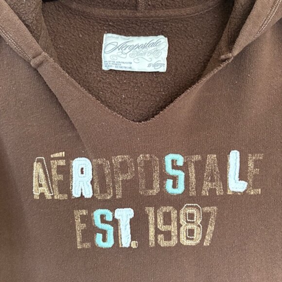 Aeropostale Vintage Pullover Hoodie Embroidered Womens Sweatshirt Est 1987 Logo - Picture 3 of 13